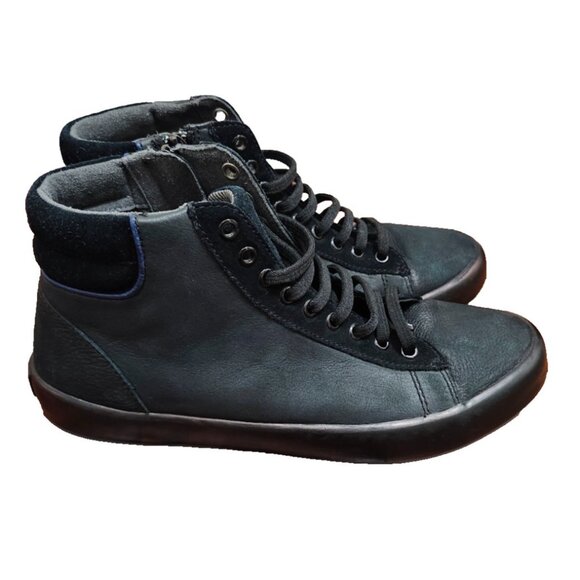 Camper High Top Leather Sneakers Black Men’s 41 | K300159 Zip Lace Casual Shoes - Picture 6 of 16